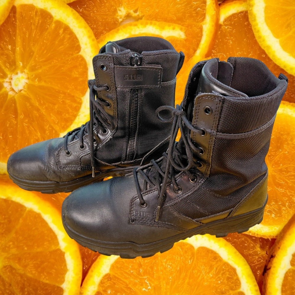5.11 Tactical Mens Speed 3.0 Urban Side Zip Boots Black Leather Nylon 12336